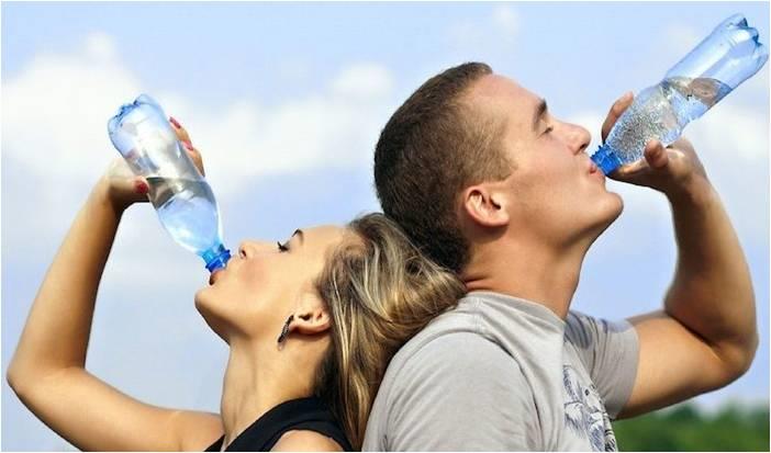 drinking water